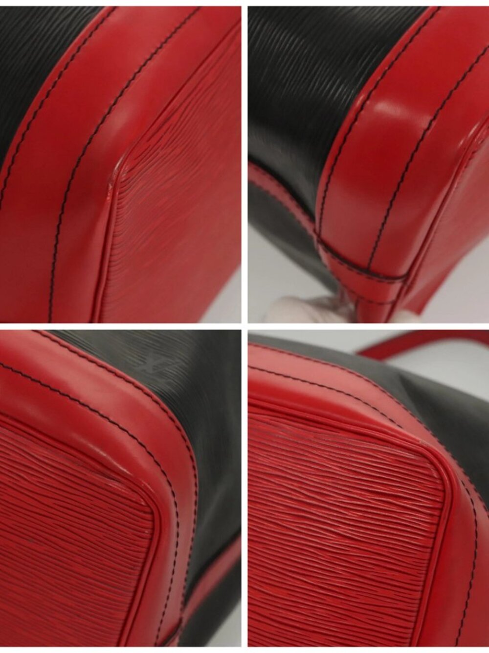 LOUIS VUITTON Epi Noe Shoulder Bag Bicolor Black Red - Picture 14 of 16